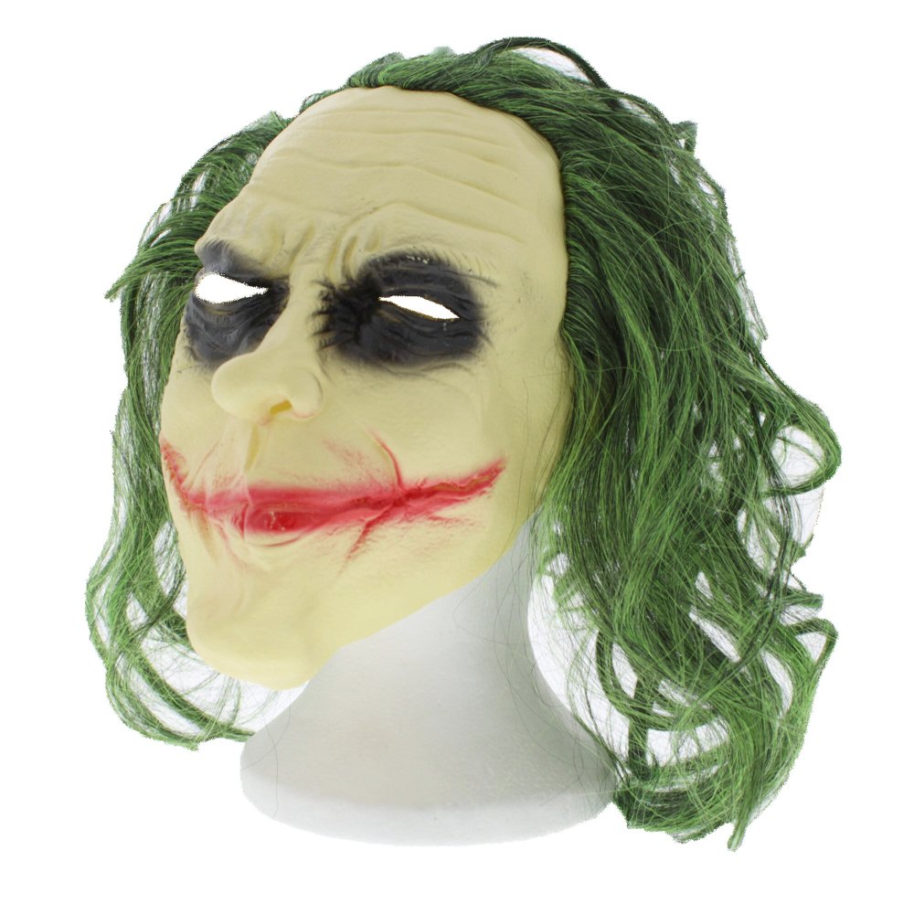 Zac's Alter Ego - Scary Joker Latex Head Mask Maske - Mehrfarben